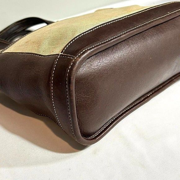 Vintage 1998 Coach Usa‎ Canvas Leather Hand Bag D9X6121 - Picture 5 of 8